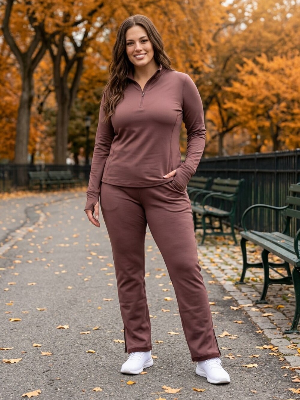 Old Navy Active Cozecore High-Rise Flare Pants in Terracotta